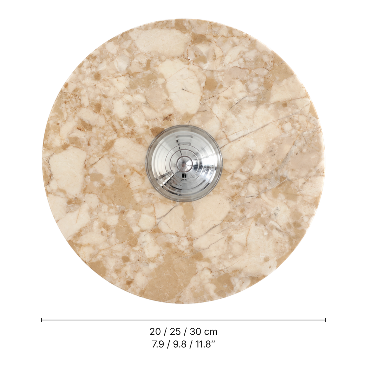 Mandorla Marble Disc Wall Light, dimensions