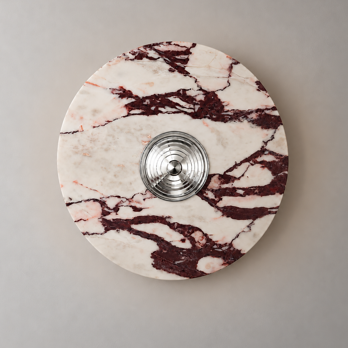 Granata Marble Disc Wall Light, studio photo