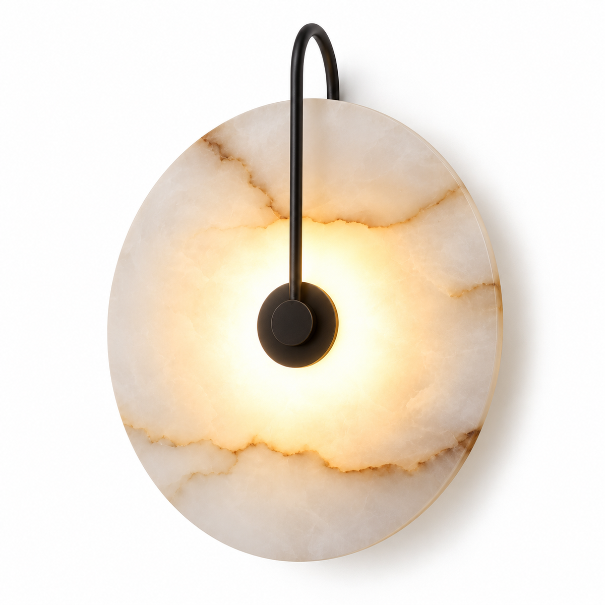 Talia Alabaster Moon Wall Light