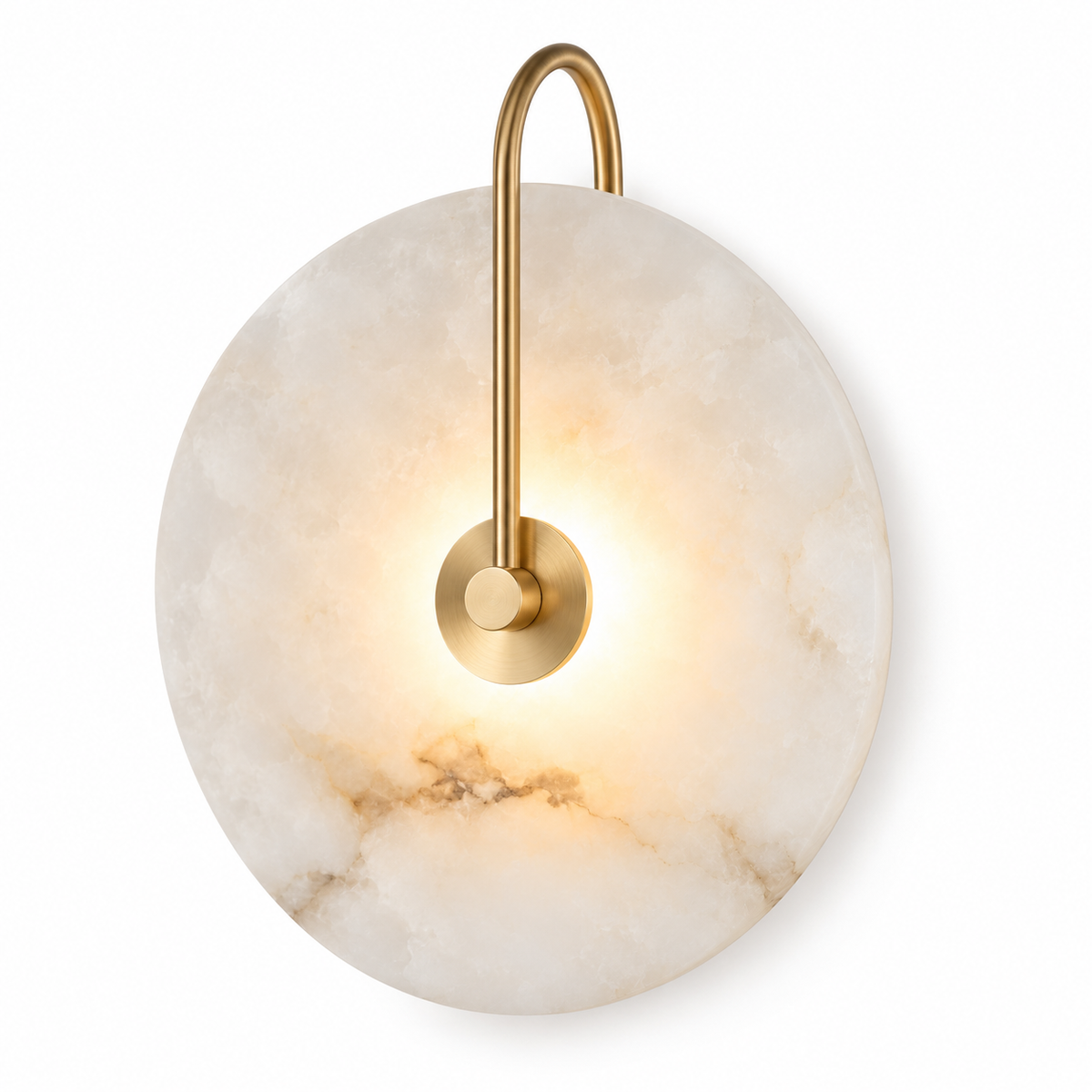 Talia Alabaster Moon Wall Light, product photo
