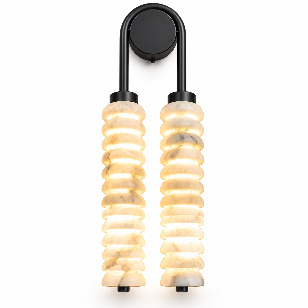 Sabina Alabaster Stacked Wall Light