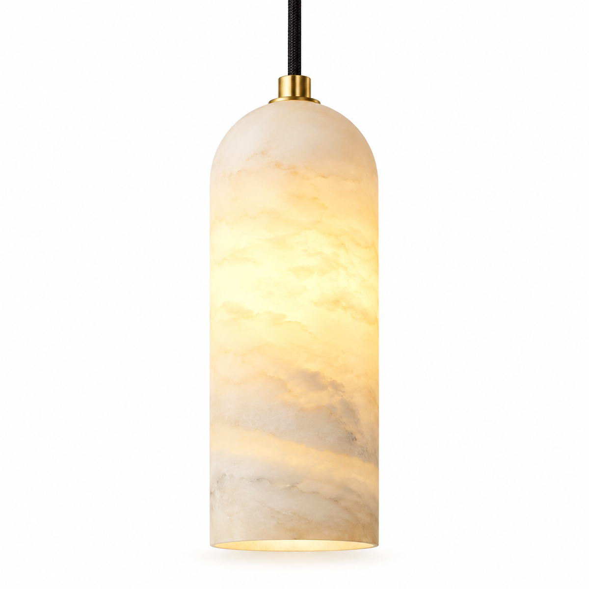 Lumen Alabaster Capsule Pendant Light