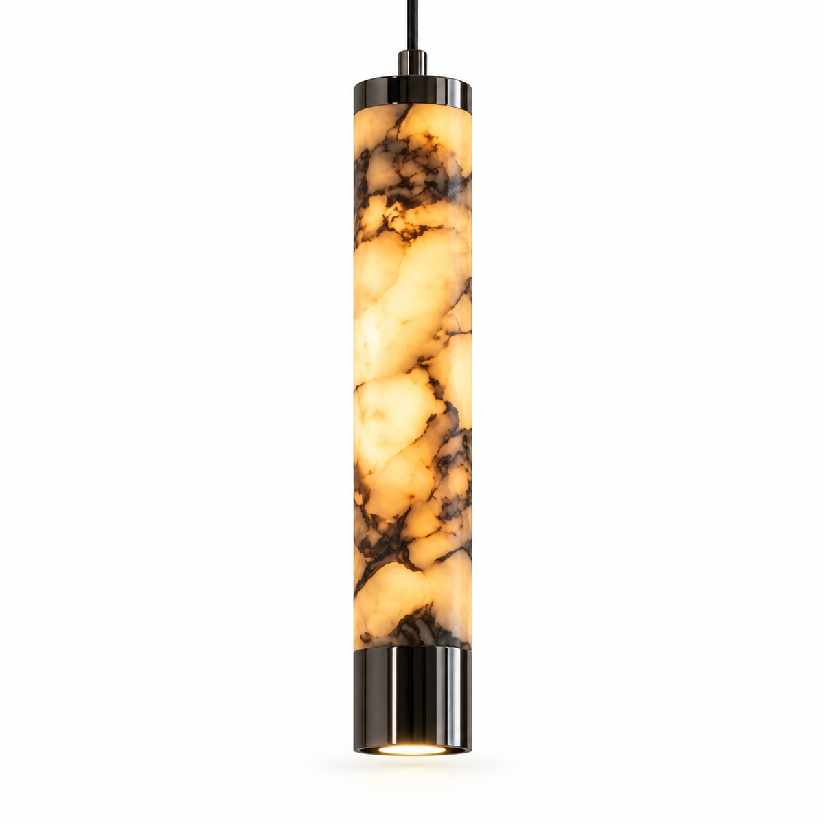 Ida Alabaster Tube Pendant Light