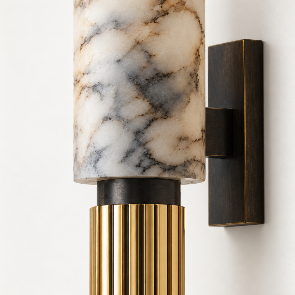Flavia Alabaster Tube Wall Light