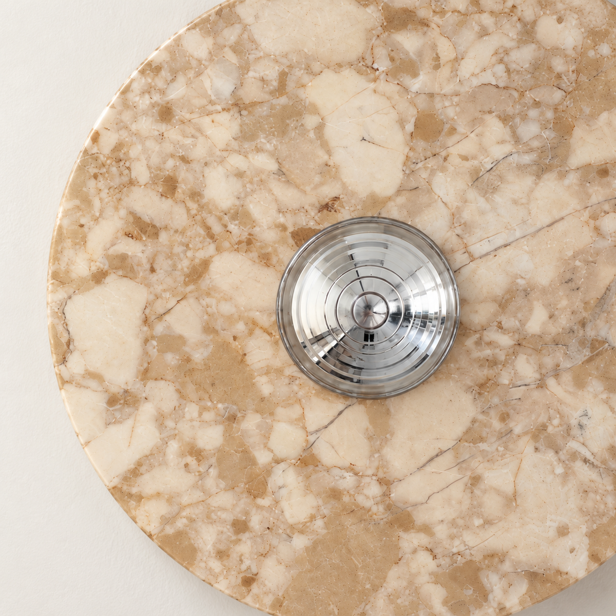 Mandorla Marble Disc Wall Light, studio photo
