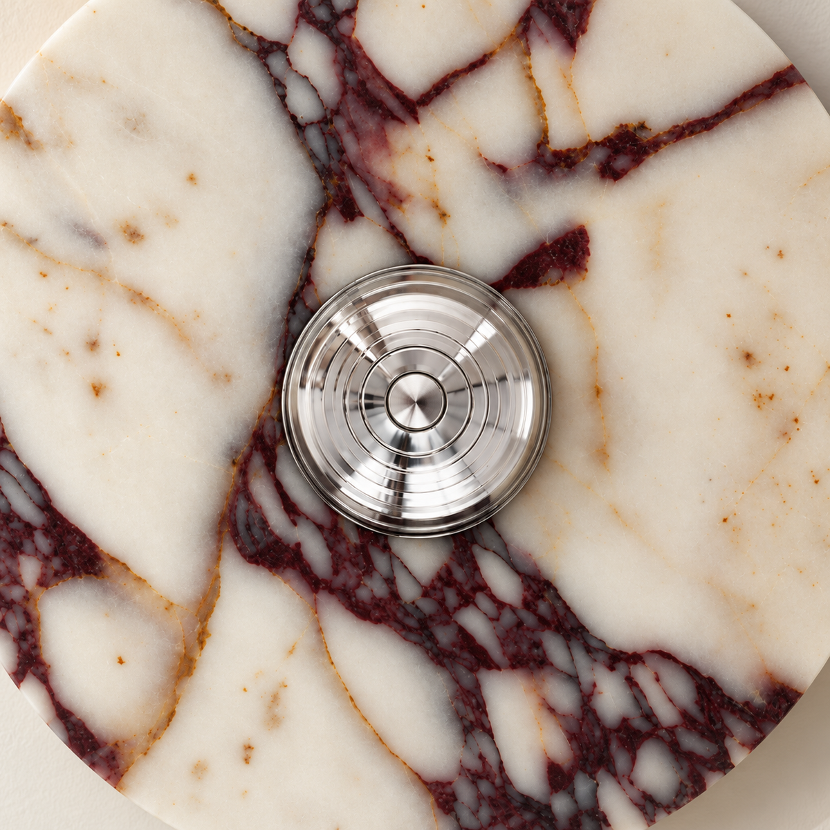 Malva Marble Disc Wall Light, studio photo