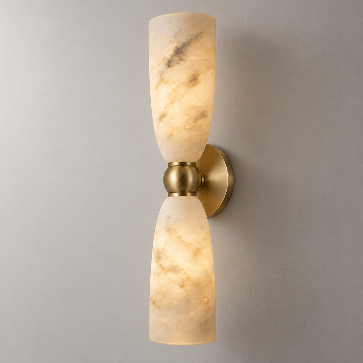 Ottavia Alabaster Twin Wall Light