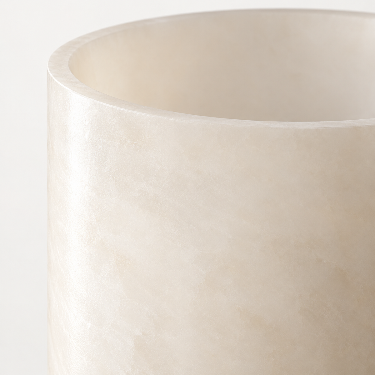 Novella Alabaster Torch Wall Light, black finish, studio photo