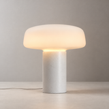 Velka Danish Marble Table Lamp, White